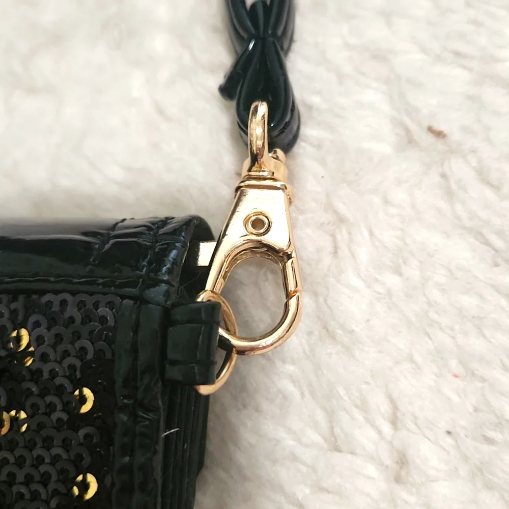 Style & Co. Black & Gold Sequins Wristlet - Picture 7 of 8